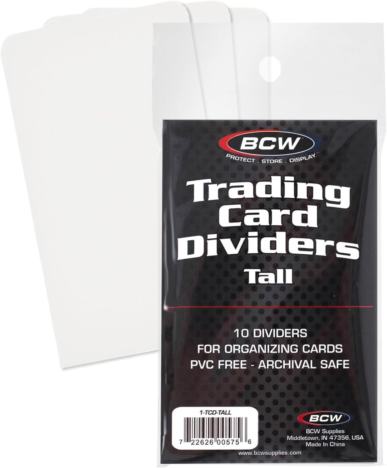 BCW tall trading card dividers archival write-on tabs for organized storage