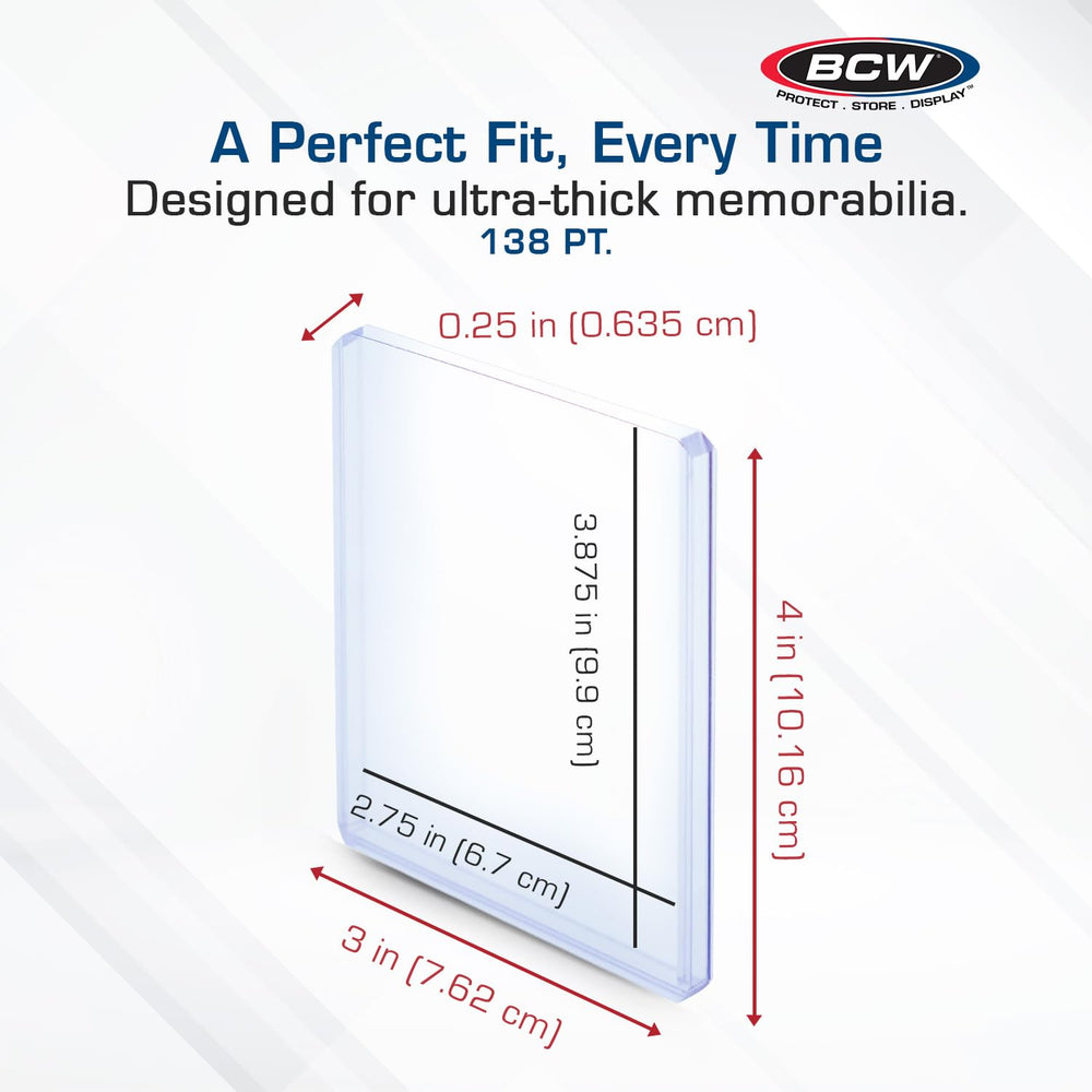 BCW Thick 138PT top load opens on the short side for easy insertion