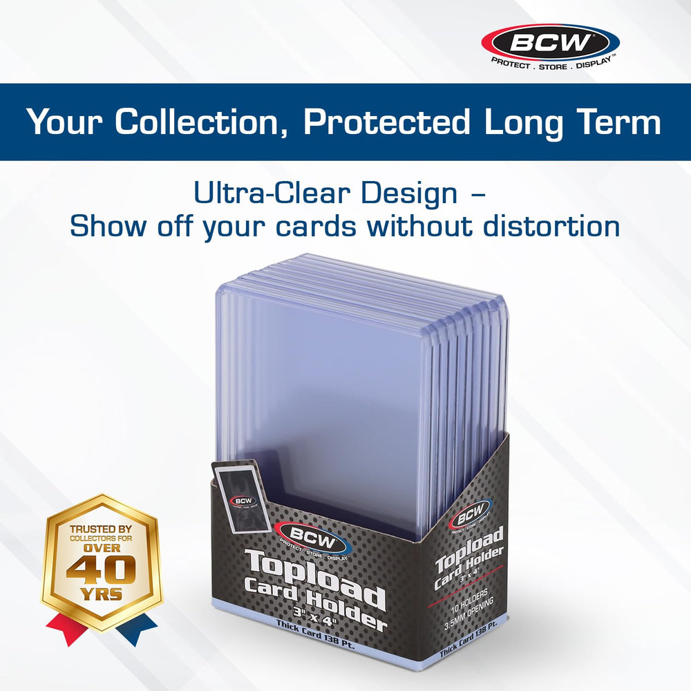 BCW holder protects jersey or memorabilia cards up to 138 points