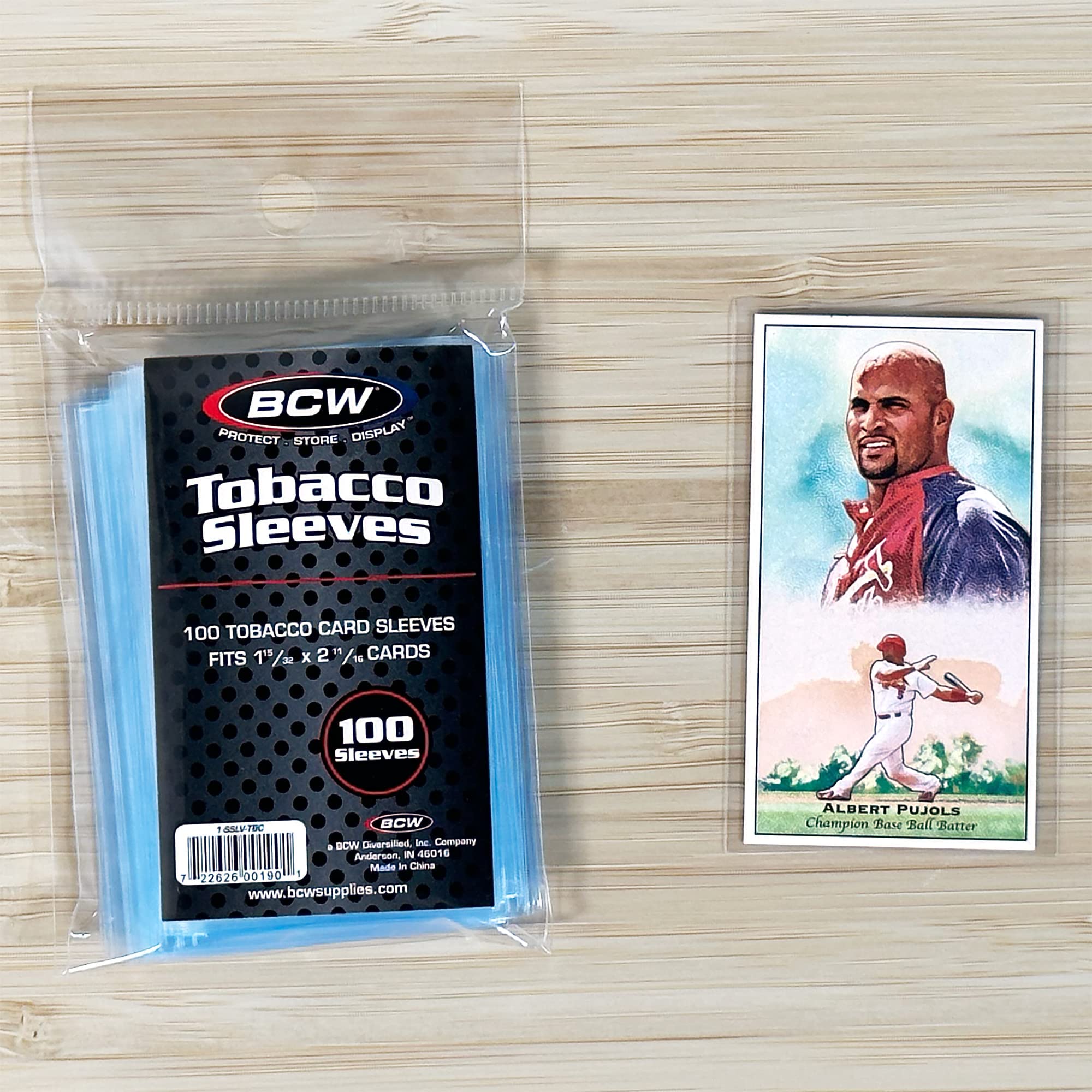 BCW archival sleeves offer acid-free protection for long-term storage.