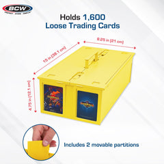 BCW Trading Card Bin stackable design saves space for organized collections.