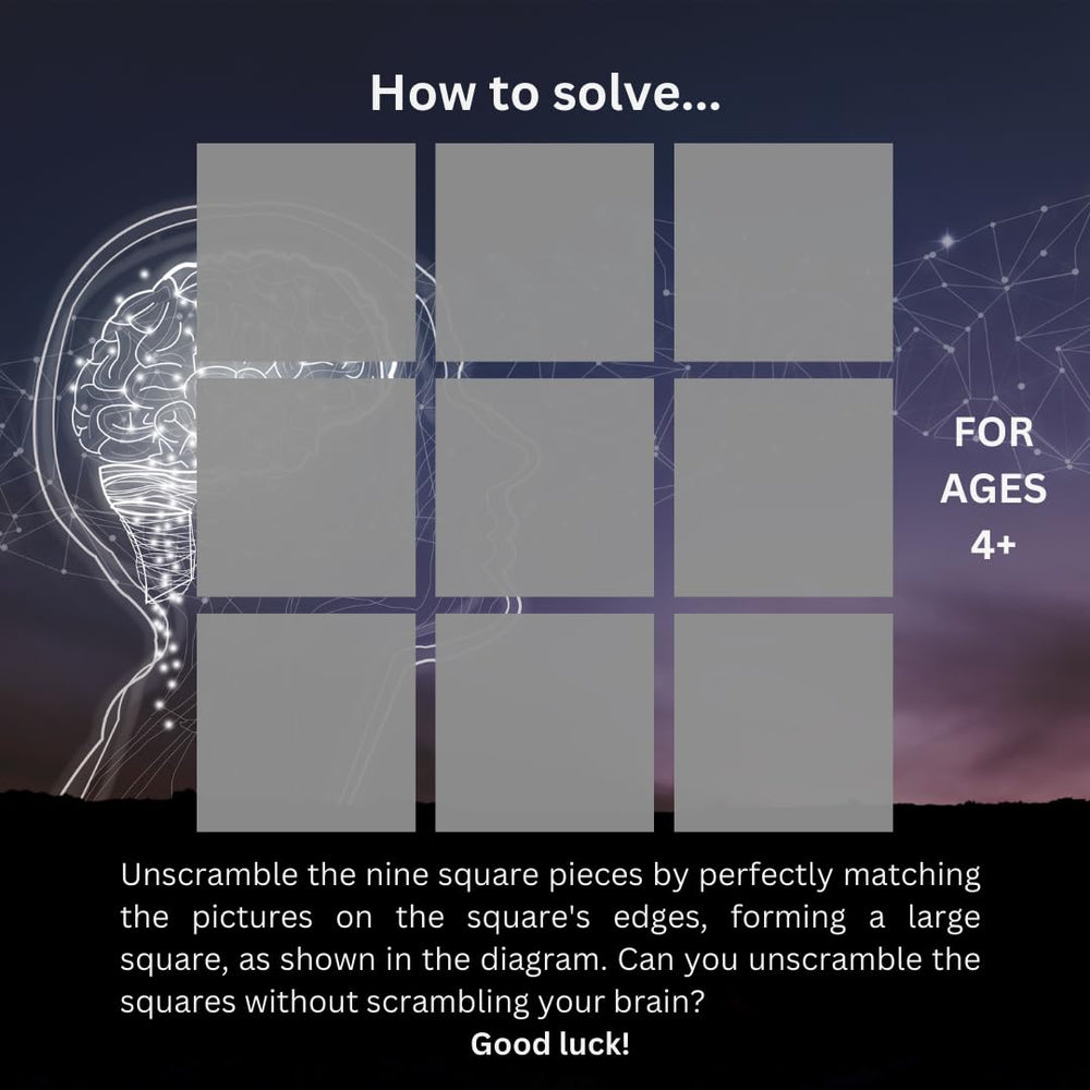 B.Dazzle scramble square puzzle; easy to start, rewarding to finish.