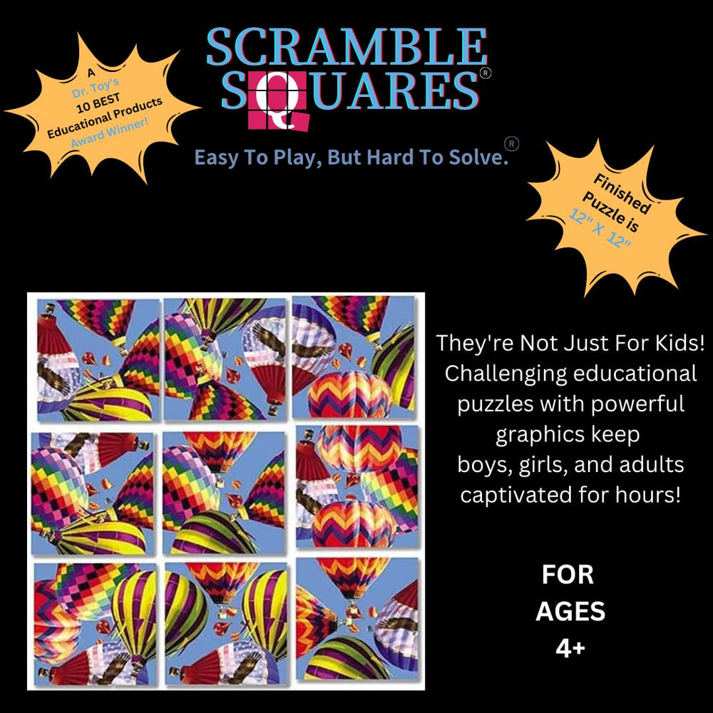 B.Dazzle scramble square puzzle tiles; quick setup, satisfying mastery for puzzle lovers.