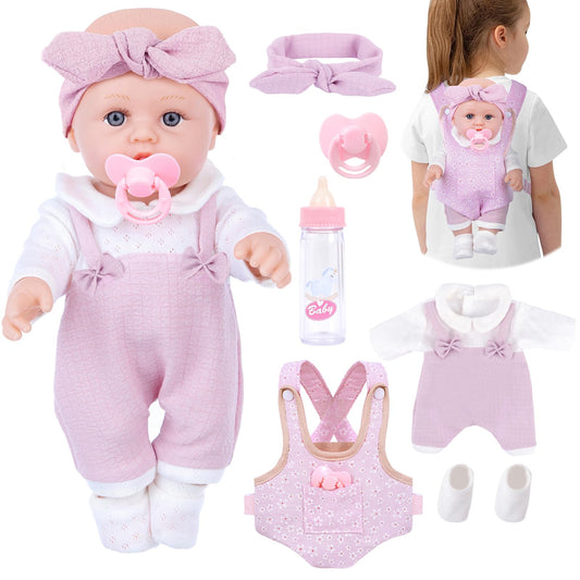 BDDOLL 12-inch doll with clothes for realistic dress-up play