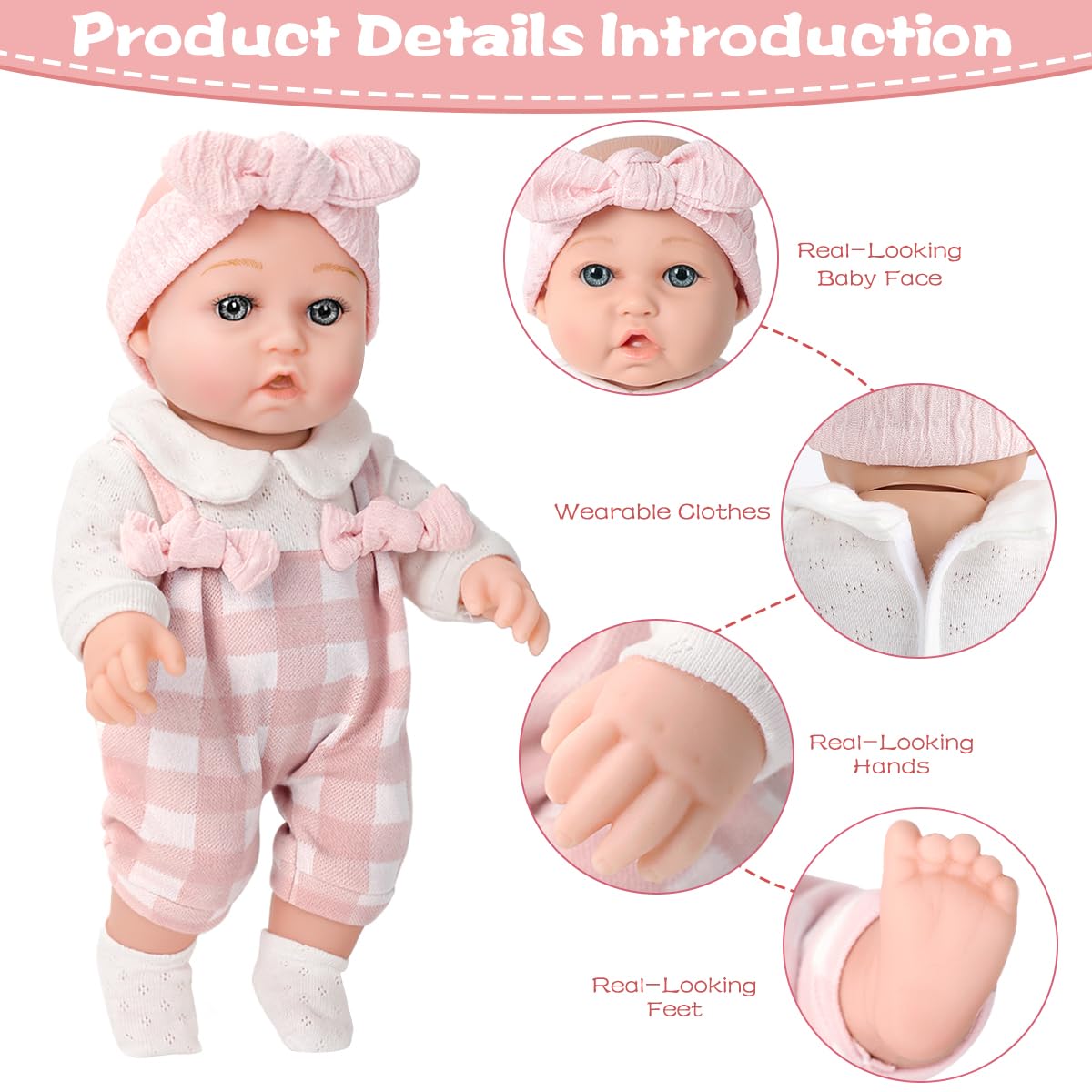 BDDOLL removable washable clothes make cleanup easy after every playdate.