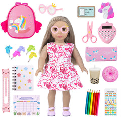 BDOLL doll school set contents for imaginative organization.