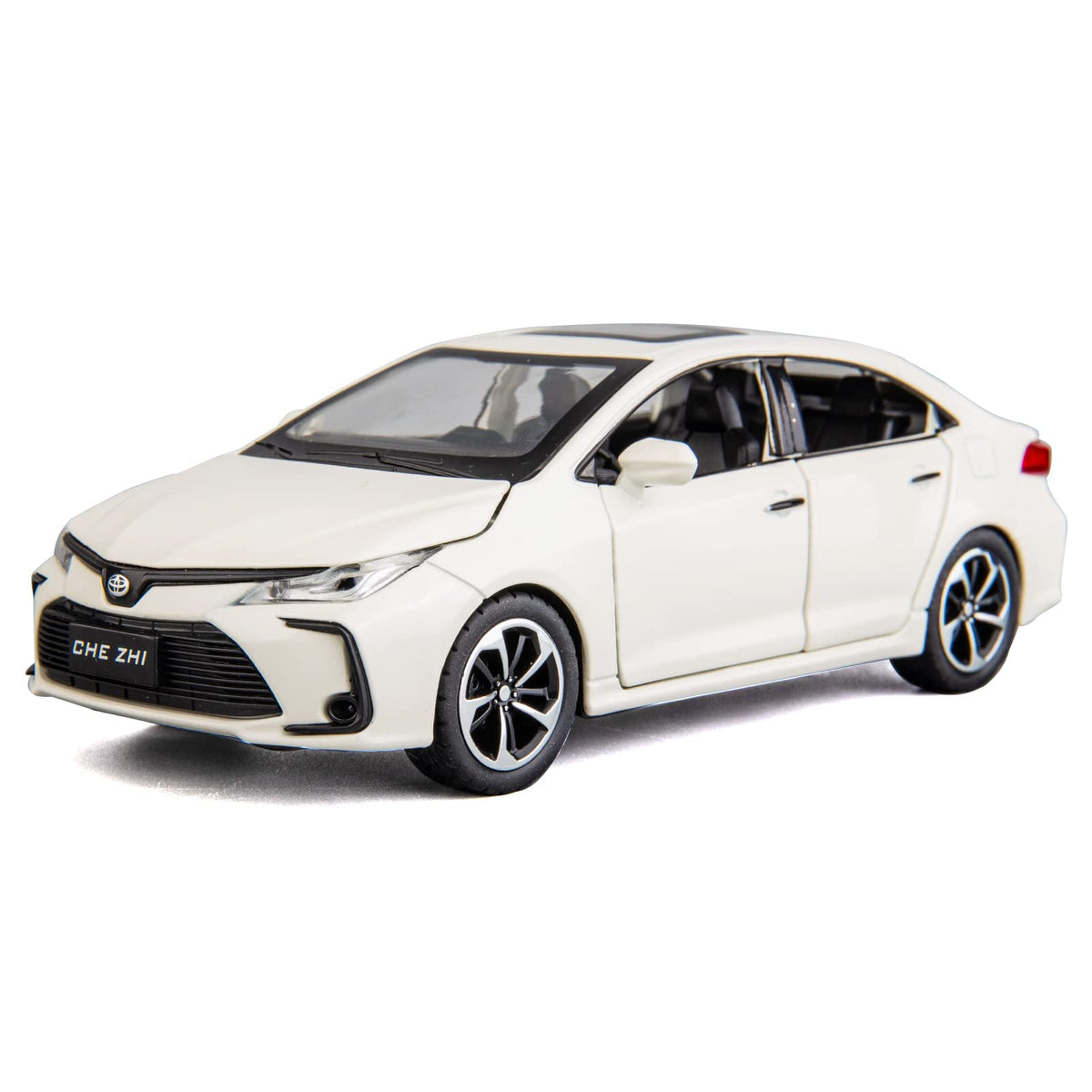 BDTCTK 1:32 Corolla front view shows durable zinc alloy body and precise detailing.
