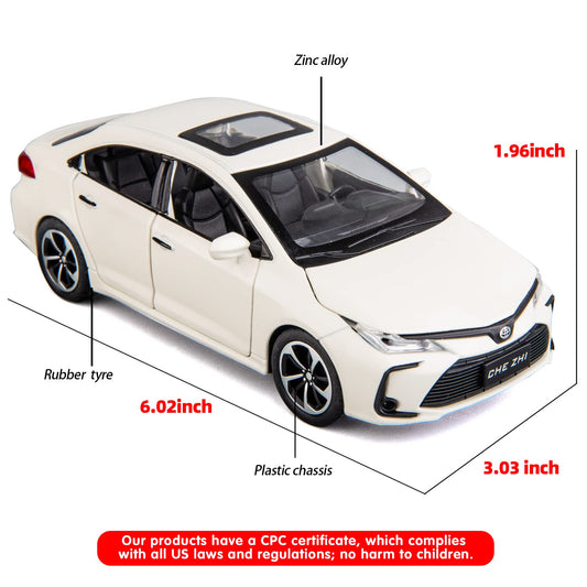 BDTCTK 1:32 Corolla side view highlights compact size and finish.