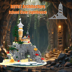 BDYDT island cave house and lighthouse, grand micro build for collectors