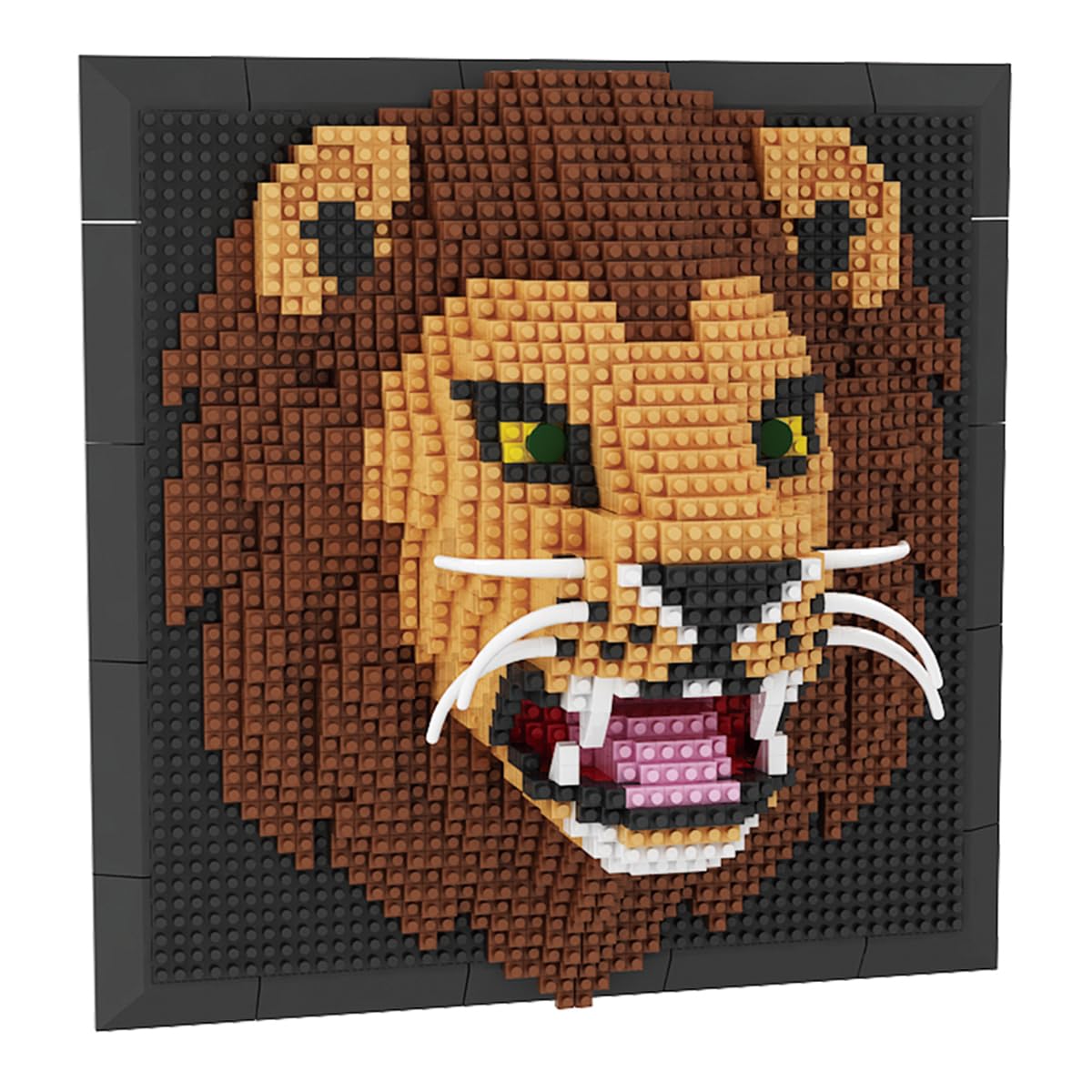 BDYDT lion wall art blocks assembly for a bold lion portrait on your wall