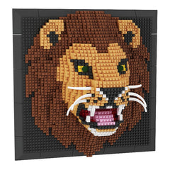 BDYDT lion wall art blocks assembly for a bold lion portrait on your wall