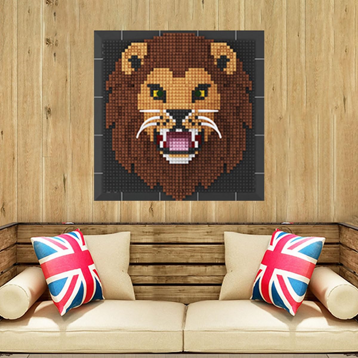 BDYDT lion wall art bricks small details emphasize refined texture
