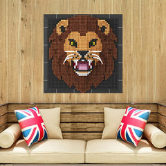 BDYDT lion wall art bricks small details emphasize refined texture