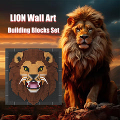 BDYDT step-by-step lion assembly guiding to a finished artwork