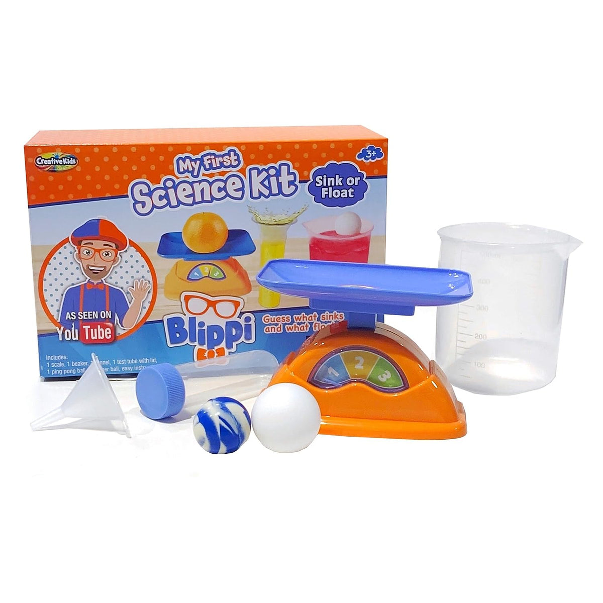 Be Amazing! Toys Blippi First Science Sink or Float kit setup with buoyancy exploration.