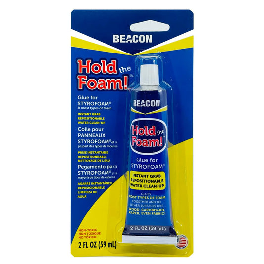 Beacon Hold The Foam Glue 2oz bottle ready for bonding projects.