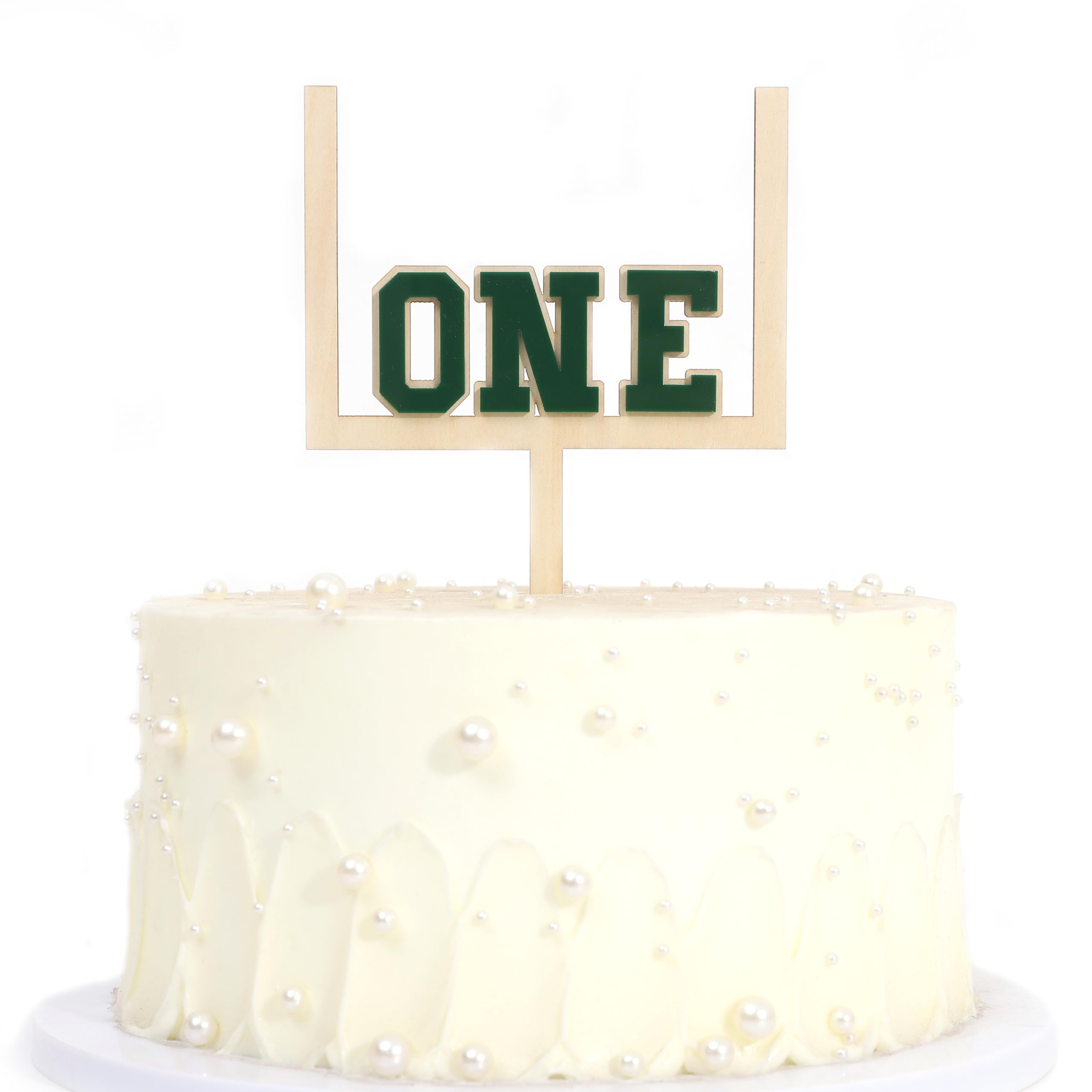 BEADED first-year-down party decor topper creates a centerpiece for soccer-themed parties.