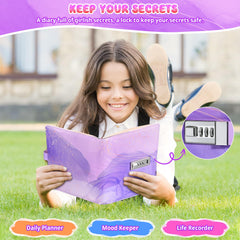 Beadsky Diary with Lock interior pockets store cards and keepsakes