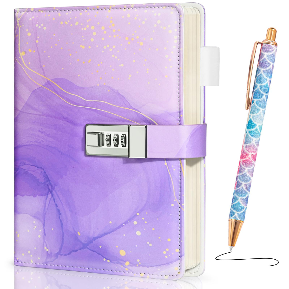 Beadsky Diary with Lock cover close-up showing privacy protection for journaling