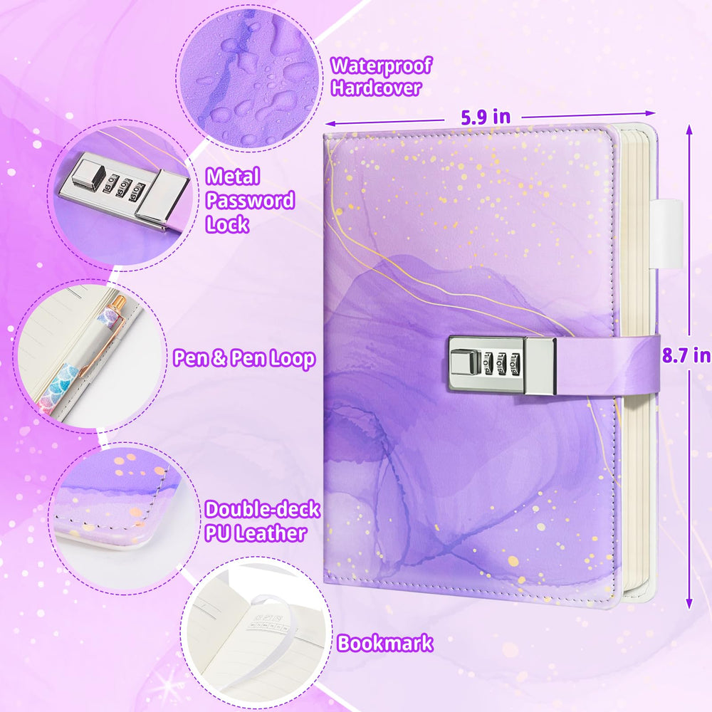 Beadsky Diary with Lock pen in loop for immediate writing anywhere