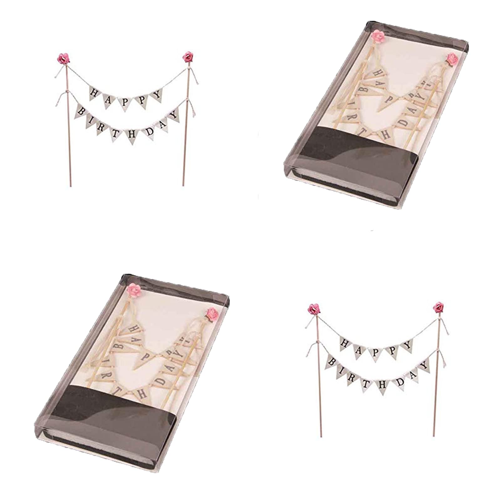 BEAIMUXI biodegradable wood poles support a sturdy eco friendly cake topper