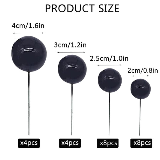 BEAIMUXI assorted foam ball sizes enable creative cupcake styling