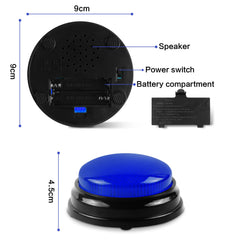 Bean Lieve green buzzer with bright LEDs for quick identification during games.
