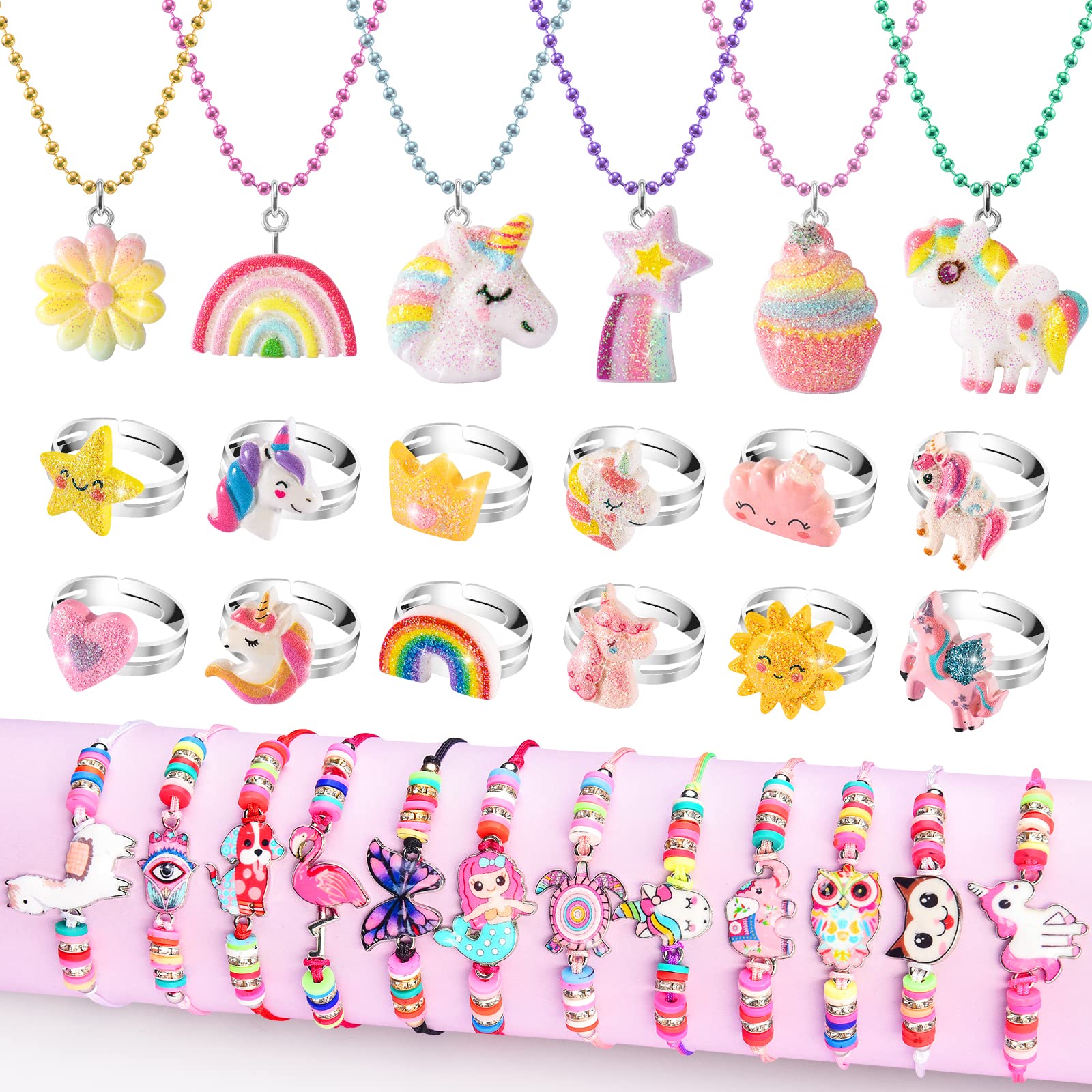 BeAndge unicorn necklace; magical unicorn design for imaginative dress-up.