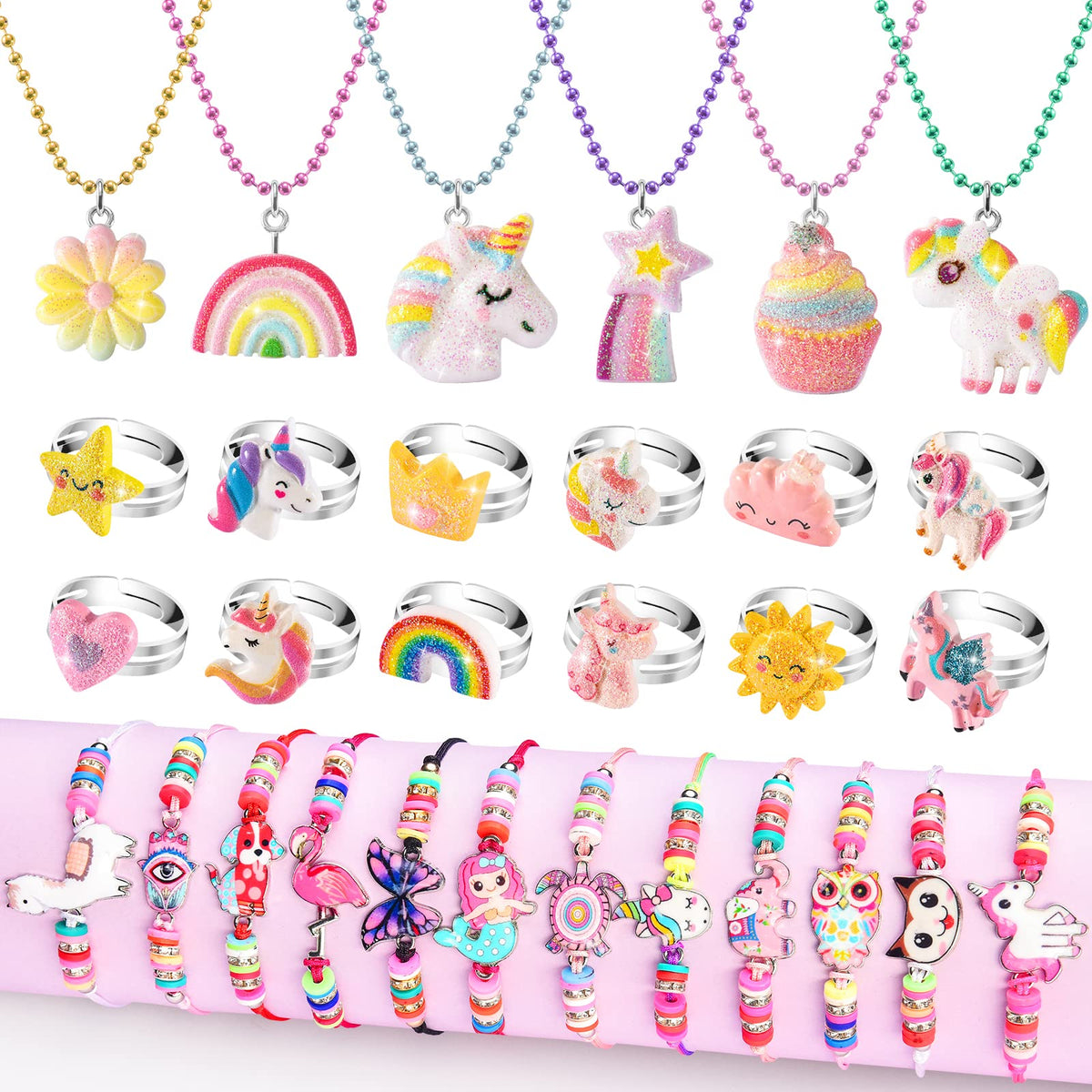 BeAndge unicorn necklace; magical unicorn design for imaginative dress-up.