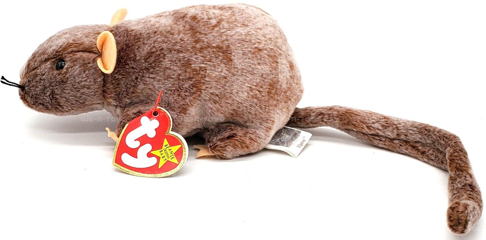 Beanie Babies Tiptoe the Rat cheese motif feature adds whimsy for collectors