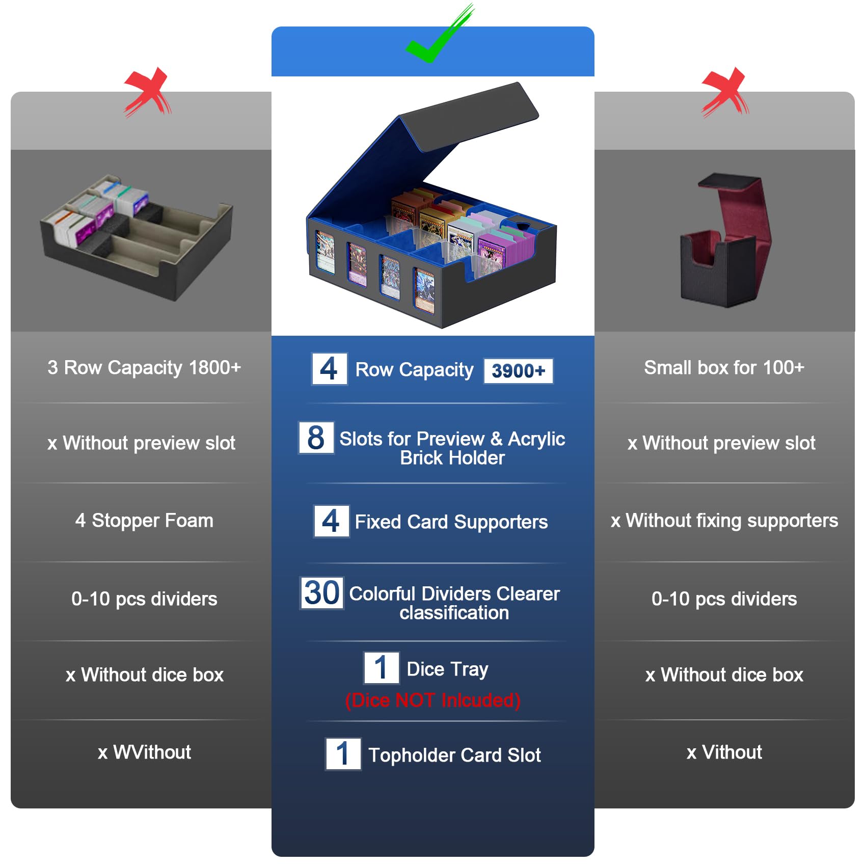 Bearfire includes 24 dividers and four card supports for organized sorting