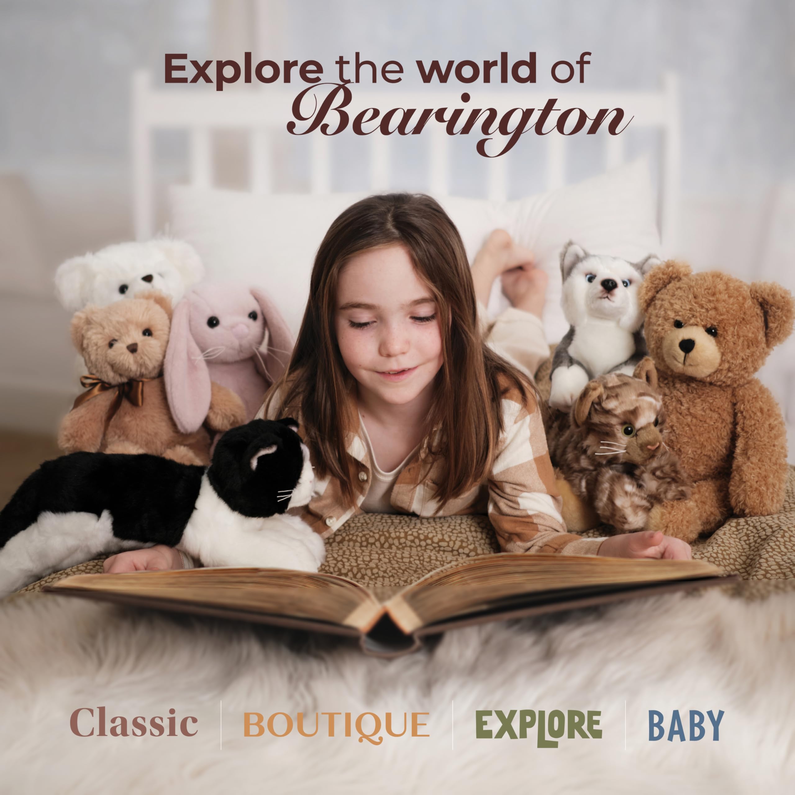 Bearington award-winning cat plush collection offers charming companions for kids and collectors.