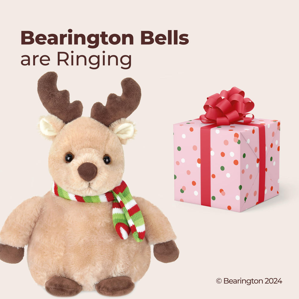 Bearington Big Bucky Reindeer cuddling scene for cozy play.
