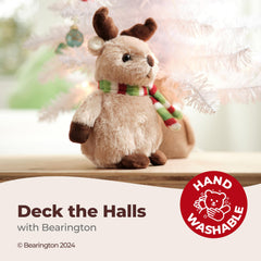 Bearington Bucky Reindeer soft fur invites gentle snuggles.
