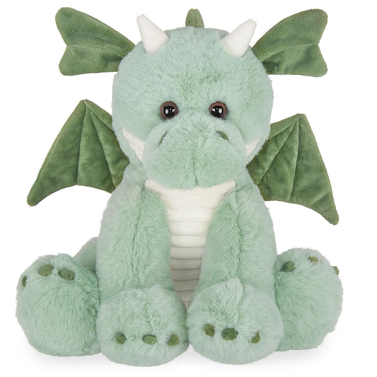Bearington Burnie dragon plush with ultra-soft fur for cozy cuddles at bedtime.