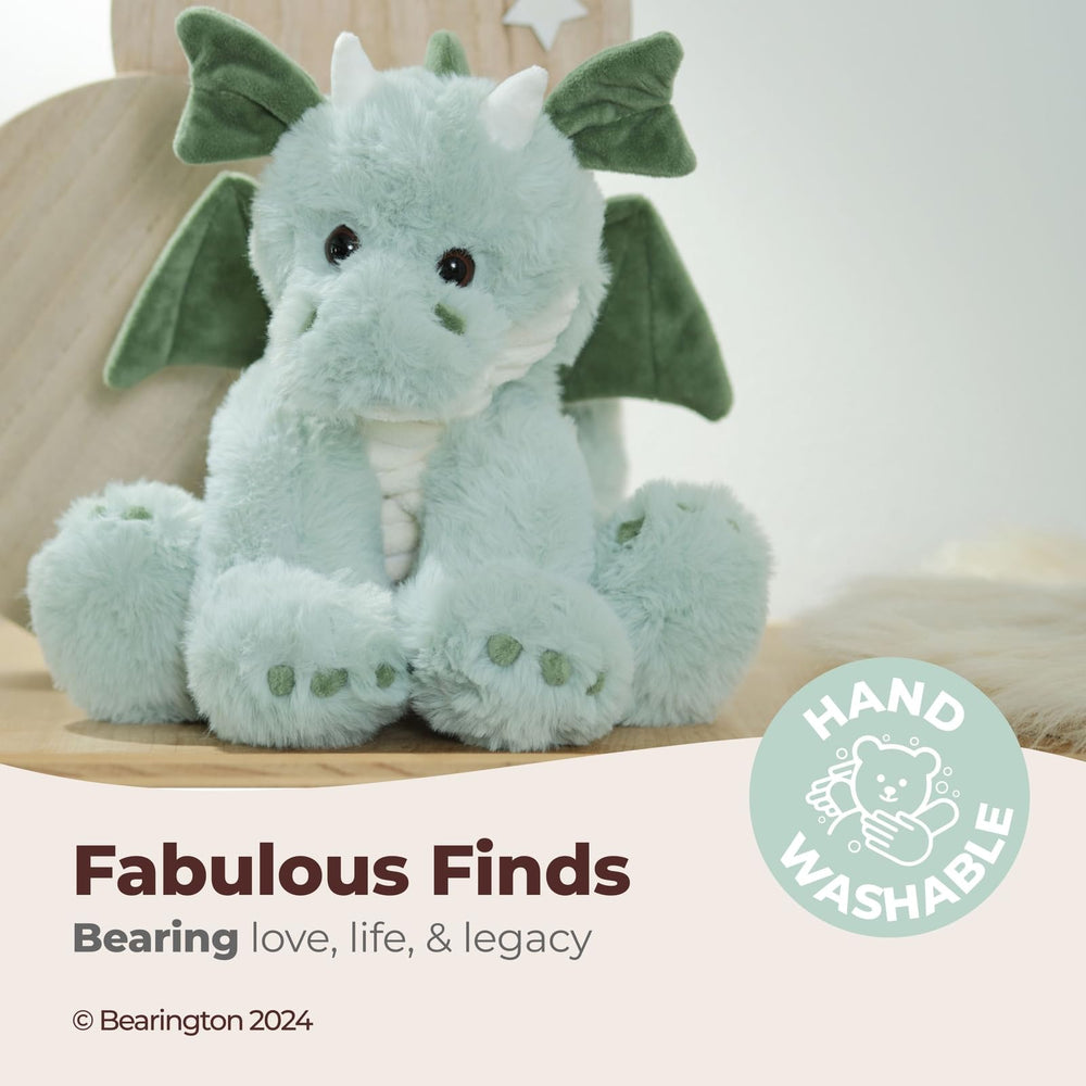 Bearington Burnie dragon featuring velour wings for gentle, comforting hugs.