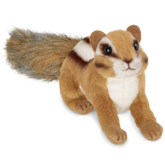 Bearington Chippie chipmunk plush face with ultra-soft fur for cozy hugs.