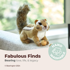 Bearington Chippie chipmunk plush with hand-sewn nose and lifelike charm.