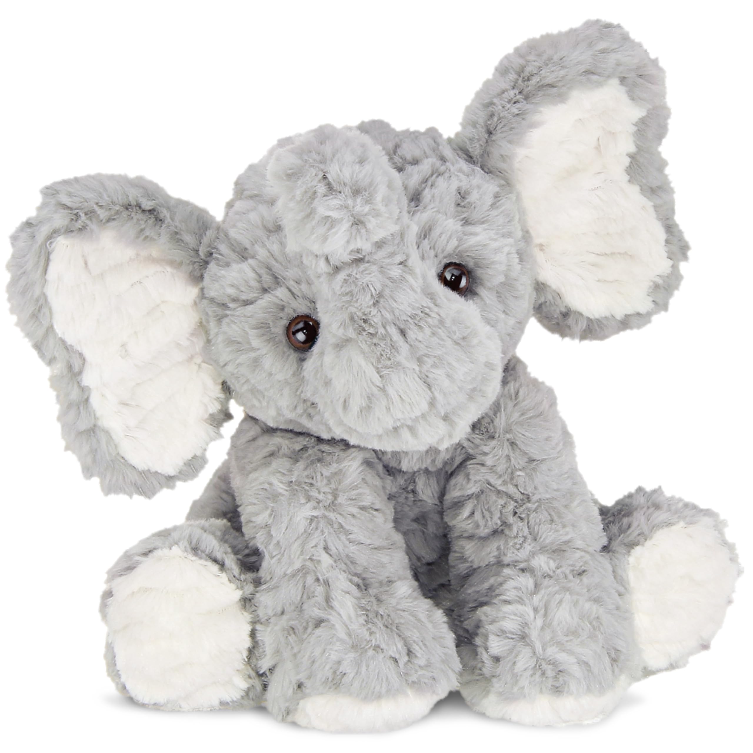 Bearington Dinky elephant plush, 11-inch size, ideal for cuddles and infant play.