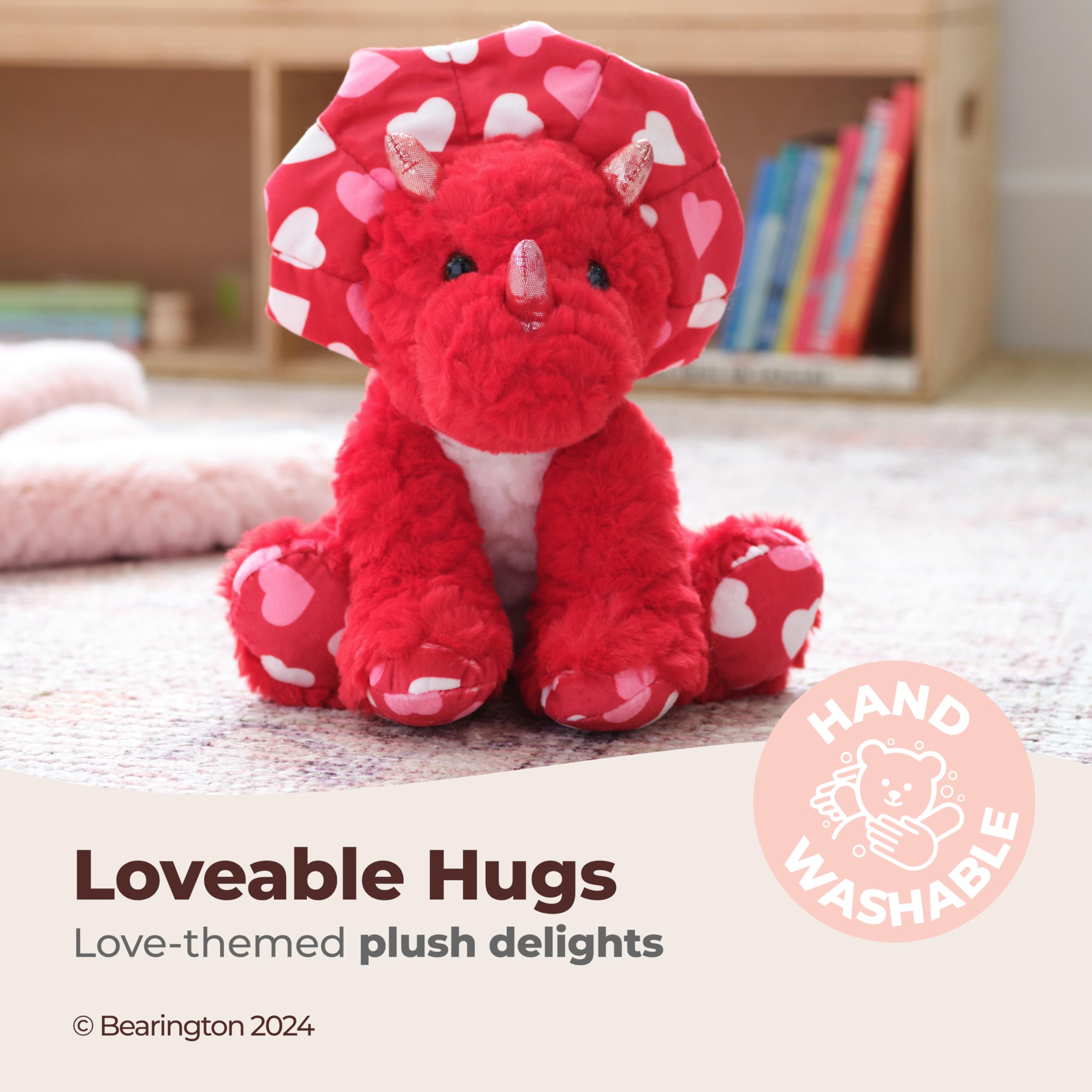 Soft fur and cuddly texture make Bearington Dinomite ideal for cozy bedtime routines.