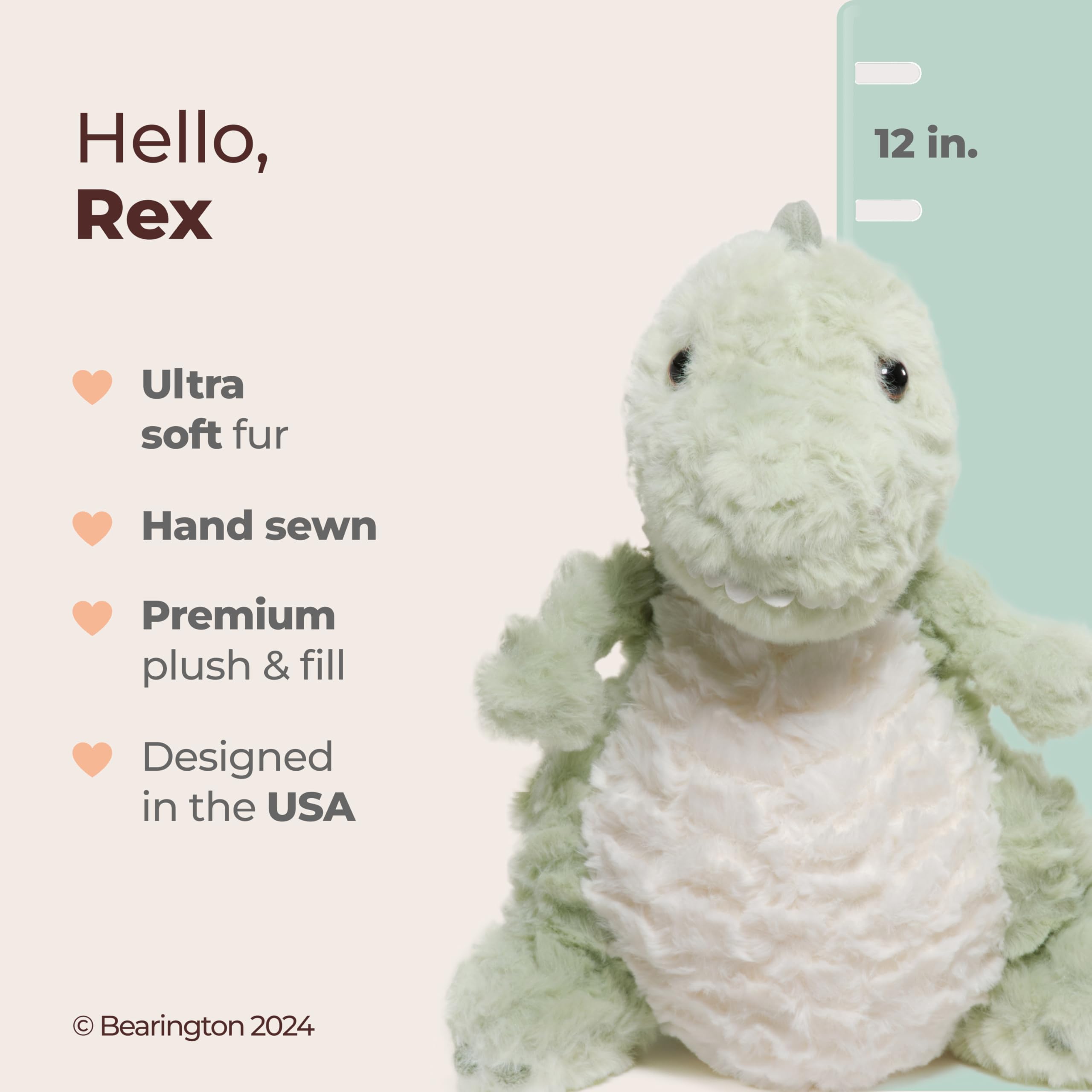 Bearington Dinosaur Plush Nursery Decor highlights soft textures for cozy room styling.