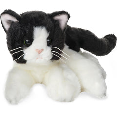 Bearington Domino cat stuffed animal face detail for lifelike play and companionship.