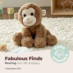 Bearington Giggles Monkey in a hugging pose ideal for bedtime stories