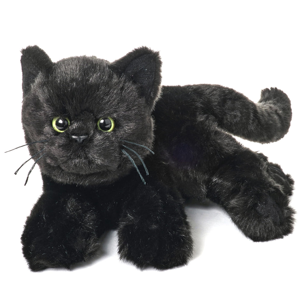 Bearington Jinx black cat plush in full view, ideal for cuddling and imaginative play.
