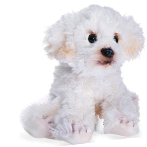 Bearington Lil' Bisquit care-friendly plush with surface-washable care.