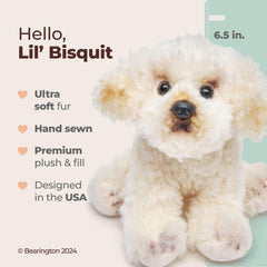 Bearington Lil' Bisquit face plush, lifelike charm for playtime.