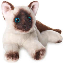 Bearington Lil’ Cleo Siamese cat plush face details highlight softness and inviting gaze for cuddling