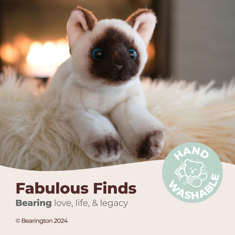 Bearington Lil’ Cleo Siamese cat plush floppy body inspires imaginative playtime