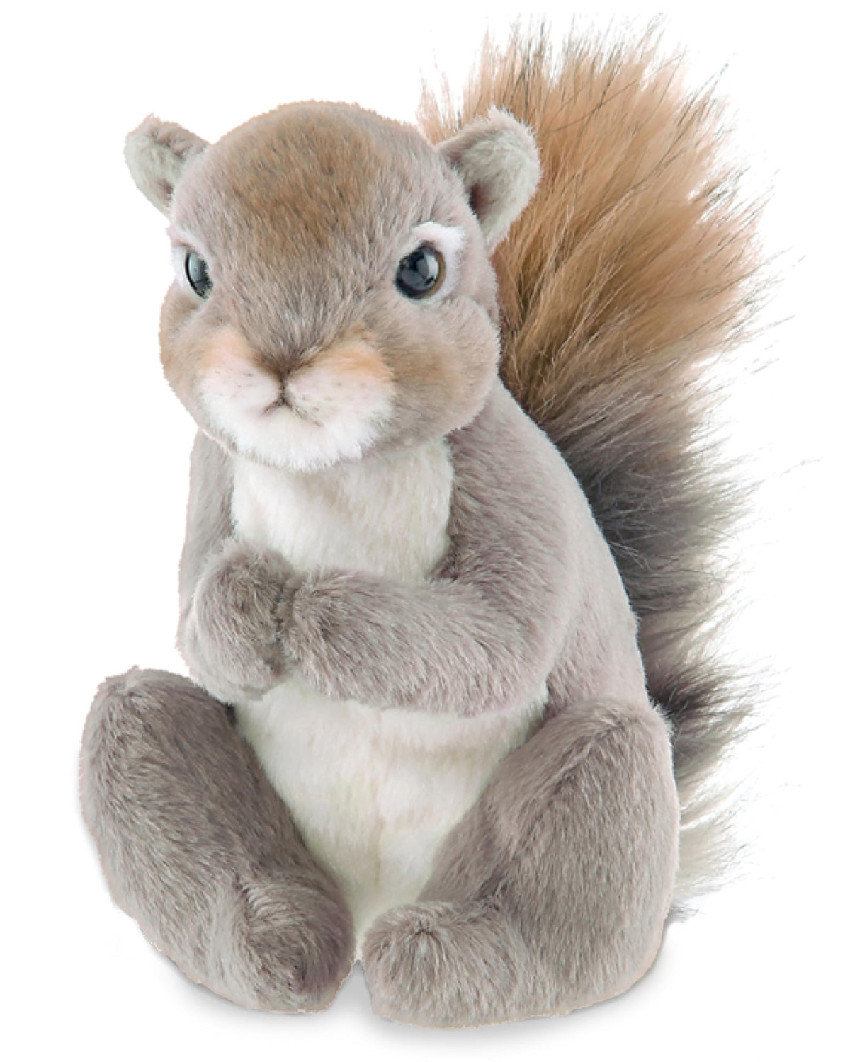 Bearington Lil' Peanut Squirrel plush closeup showing soft fur for gentle cuddles