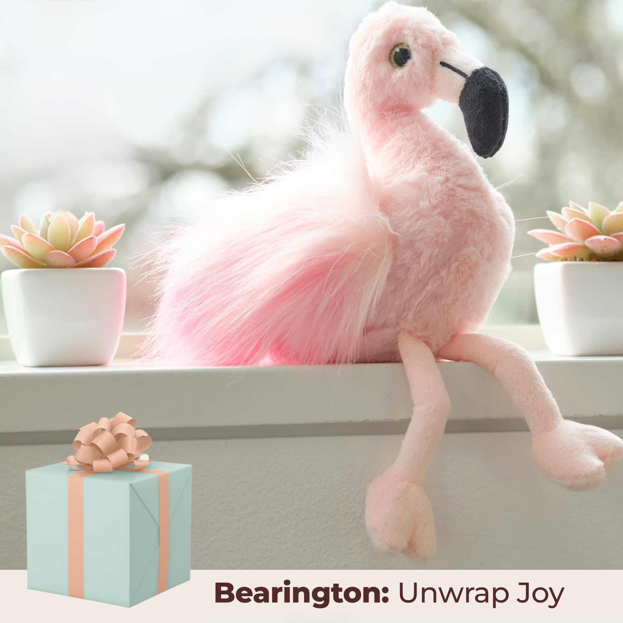 Cuddle-worthy Lil’ Fifi flamingo plush as a bedtime buddy